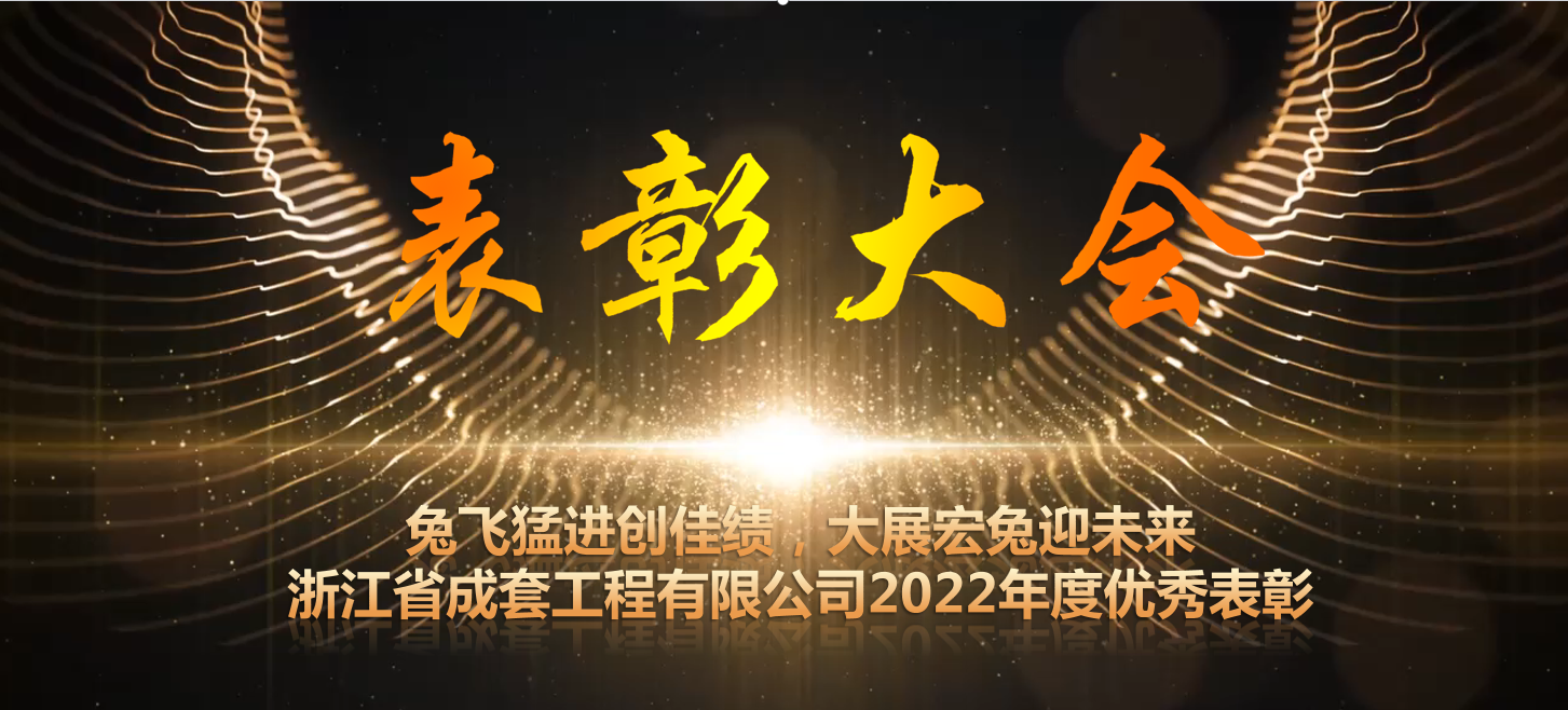 兔飛猛進(jìn)創(chuàng)佳績，大展宏兔迎未來——浙江省成套工程有限公司2022年度優(yōu)秀表彰大會
